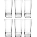 Lot de 6 verres 335 ml elegan long drink lav