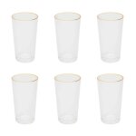 Lot de 6 verres design  liser  40cl transparent