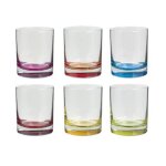 Lot de 6 verres � eau 'colori' 30cl multicolore