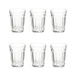 Secret de gourmet - lot de 6 verres � eau 'loft' 25cl transparent