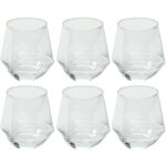 Lot de 6 verres forme diamant 30cl
