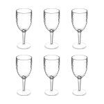 Lot de 6 verres  pied 'estiva' 35cl transparent