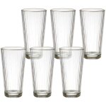 Lot de 6 verres strie liseret gold 40cl