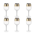 Secret de gourmet - lot de 6 verres � vin 'arya' 38cl or