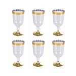 Lot de 6 verres  vin 'liser' 18cl or