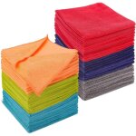 Lot de 60 chiffons de nettoyage en microfibre 30 30cm, lavette super absortante pour cuisine, voiture, ...