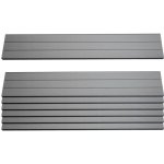 Hhg - lot de 7 lattes pour brise - vue en wpc sarthe, planches brise - vent, env. 1m�, 90cm, gris