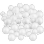 Relaxdays boules en polystyrne, lot de 72, petites & grandes balles, pour bricoler & peindre, ?: 2, ...