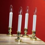 Lot de 8 bougeoirs  piles pour table de nol - astuceo