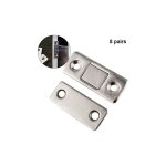 Lot de 8 butées de porte magnétiques invisibles minces, serrure magnétique pour tiroir Lot de 8 butées de porte magnétiques invisibles minces, serrure magnétique pour tiroir