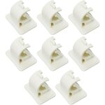 Lot de 8 crochets autocollants pour tringle  rideaux, barres de vitrage, auto - adhsif sans perage ...