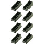Lot de 8 embouts plastiques noirs pour pieds de chaise cantilever � tube 22mm 71mm fixation � vis protection ...