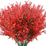 Lot de 8 fausses fleurs de lavande artificielles d'extérieur, réalistes, résistantes aux uv, sans décoloration ... Lot de 8 fausses fleurs de lavande artificielles d'extérieur, réalistes, résistantes aux uv, sans décoloration ...