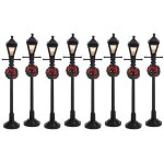 Lot de 8 lampadaires décoratifs - lemax Lot de 8 lampadaires décoratifs - lemax