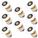 Lot de 8 roulettes de porte de douche 25 mm, roulements de roulette de porte de douche coulissante, poulie ...