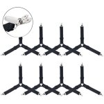 Lot de 8 sangles de retenue rglables pour draps de lit triangle lastiques pour draps, housses de matelas, ...