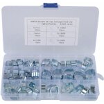 Lot de 80 colliers de serrage galvanisés à double oreille pour carburant et air Lot de 80 colliers de serrage galvanisés à double oreille pour carburant et air