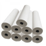 Lot de 9 draps d'examen blanc 50cm x 46m - 34g / m2 double �paisseur aspect gaufr� 100% pure ouate - ...