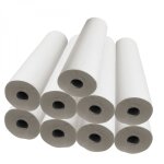 Lot de 9 draps d'examen blanc 70cm x 42m - 34g / m2 double �paisseur aspect gaufr� 100% pure ouate - ...