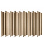Lot de 9 panneaux muraux tasseaux bois 120x30x1 cm - pack t�te de lit 200 - lamelles ch�ne clair v�ritable ...