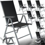 Lot de chaises jardin pliantes en aluminium -
