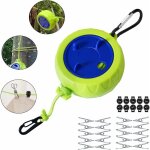 Lot de corde  linge, 10 m de portable, anti - enroulement, extensible, pour schoir  linge, salle de ...