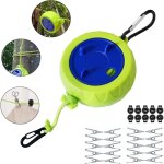 Lot de corde � linge, 10 m de portable, anti - enroulement, extensible, pour s�choir � linge, salle de ...