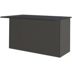Lot de cuisine dcarnelo, table de rangement auxiliaire, 100% made in italy, 155x90h90 cm, anthracite ...
