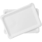 Lot de50 plateaux en carton blanc - plateaux de pr�sentation pour p�tisseries / amuse - bouches / buffets ...