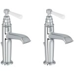 Jacob delafon - lot de deux mitigeurs lavabo cléo 1889 chrome Jacob delafon - lot de deux mitigeurs lavabo cléo 1889 chrome
