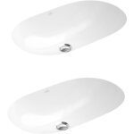Villeroy&boch - lot de deux vasques à encastrer par le dessous villeroy et boch o. novo blanc Villeroy&boch - lot de deux vasques à encastrer par le dessous villeroy et boch o. novo blanc