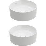 Villeroy&boch - lot de deux vasques à poser rondes villeroy et boch collaro blanc ceramicplus Villeroy&boch - lot de deux vasques à poser rondes villeroy et boch collaro blanc ceramicplus