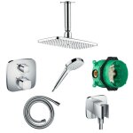 Lot douche de tête raindance e 240 + façade + corps encastré + douchette à main + flexible + coude de ... Lot douche de tête raindance e 240 + façade + corps encastré + douchette à main + flexible + coude de ...