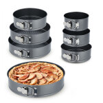 Lot moules charni�re, 7 plats ronds, diam�tre: 14 / 16 / 18 / 20 / 24 / 26 / 28 cm, inoxydables, antiadh�sifs, ...