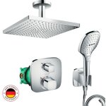 Lot robinet douche encastr thermostatique hansgrohe ecostat e + douche de tte raindance e 300 fixation ...