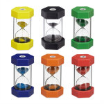 Lot de sabliers xxl, horloges de brossage de dents pour enfants, solide, 1, 3, 5, 10, 15 & 30 min, color ...