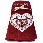 Lot de serviettes tyrol tyrolien c?ur cerf - rouge
