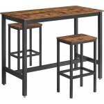 Vasagle - lot table et chaises de bar, table haute avec 2 tabourets de style industriel, pour cuisine, ...