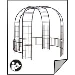 Kiosque premium tube car25 fer vieilli 265x250 cm Kiosque premium tube car25 fer vieilli 265x250 cm