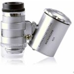Loupe clairante 60x loupe poche mini microscope de poche loupe uv dtecteur de monnaie bijoutier loupe ...