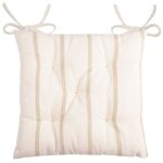 Lovely casa - lot de 4 galettes de chaise 5 points 40x40 st trop lin coton
