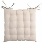 Coussin de chaise bicolore r�versible en coton poudre et souris