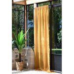 Stof - voilage tamisant  pattes caches jaune moutarde 140x260 cm