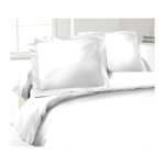Lovely home lot de 2 taies d'oreillers 100% coton 50x70 cm - blanc