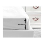 Les tendances - lovely home drap housse 100% coton 140x190x25 cm blanc
