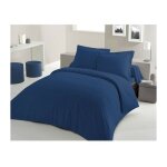 Lovely home - parure de couette 220x240 cm - 100% coton - bleu Lovely home - parure de couette 220x240 cm - 100% coton - bleu