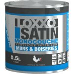 Loxxo - peinture acrylique murs & plafonds - monocouche - satin conditionnement: 0, 5l - couleur: blanc ...