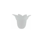 Ltde - abat - jour en verre mat narcise 11x16cm avec ouverture de 3cm