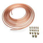 Lucky - 88 - bobine de tuyau de frein en cuivre - nickel et kit de montage 3 / 16 od 25 pi rouleau de ...