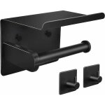 Porte papier toilette, porte rouleau de papier toilette avec etagre de tlphone, acier inox 304, sans ...